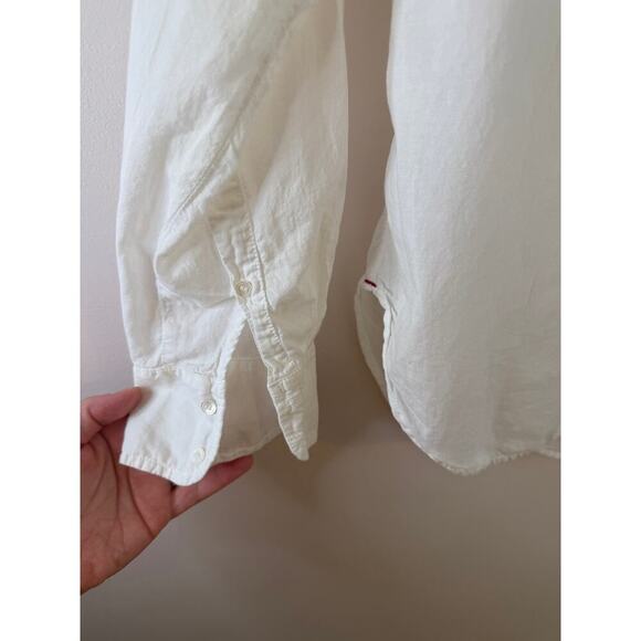 Xirena Womens Beau White Poplin Button Down Quiet Luxury Capsule Minimalist Med - Picture 8 of 13